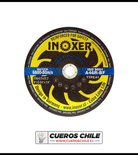 Disco De Corte De 9 X 2 Mm Inoxidable